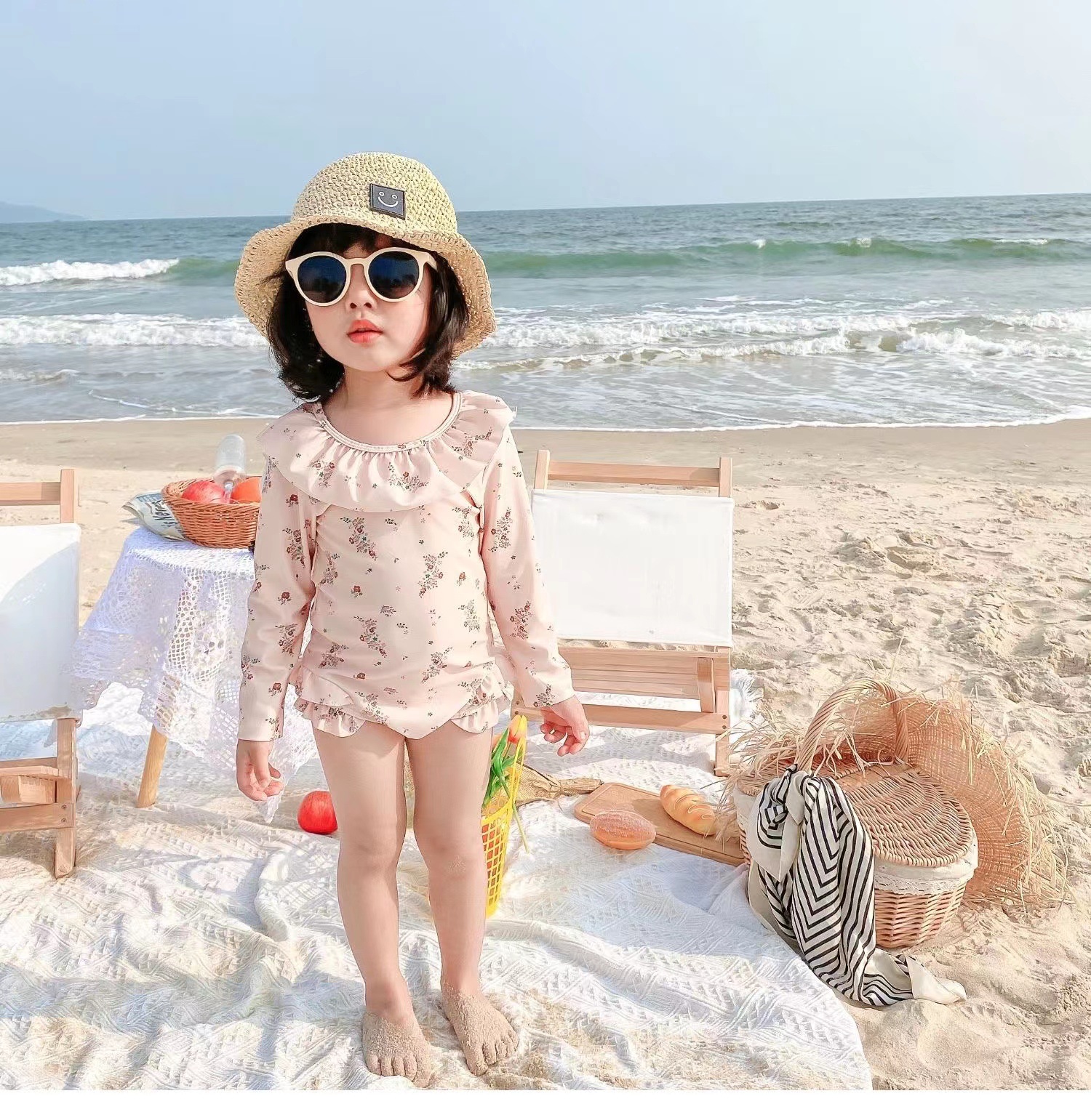 Children's floral swimwear